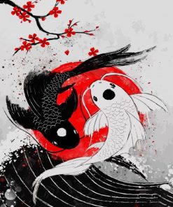 koi Fish Yin Yang paint by numbers