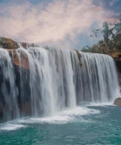 krang Shuri Waterfall India paint by numbers