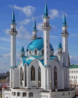 kul Sharif Mosque Russia paint by numbers