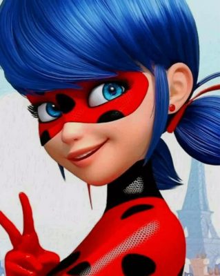 Ladybug Cartoon paint by numbers