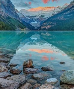 Lake in Banff National Park Canada paint by numbers