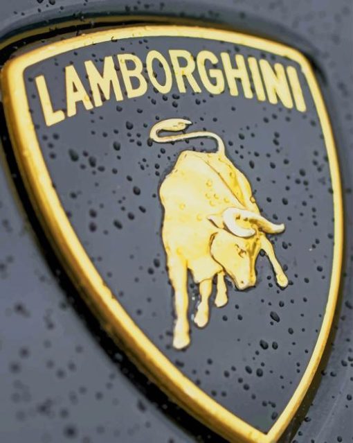 lamborghini logo paint by numbers