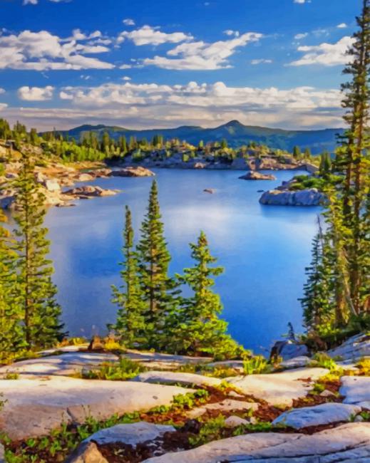 Landscapes Rivers Lakes Lagoons paint by numbers