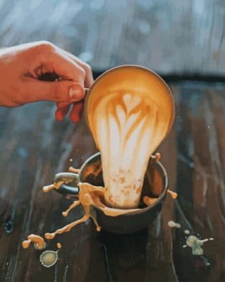 Latte Milk Coffee paint by numbers