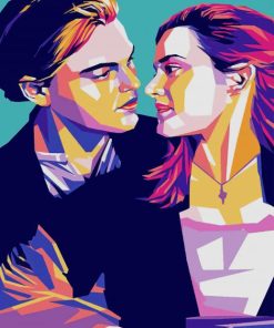 Leonardo Dicaprio and kate Winslet paint by numbers