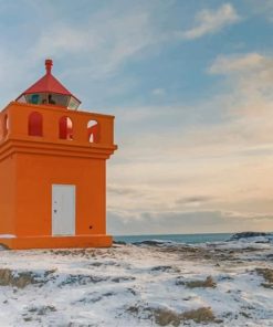 lighthouse northern iceland paint by number