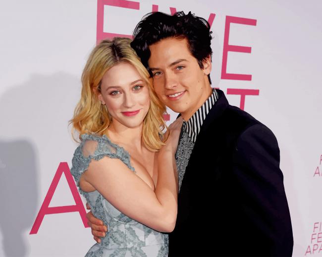 Lili Reinhart and Cole Sprouse paint by numbers