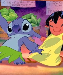 Lilo and Stitch Dancing paint by numbrers