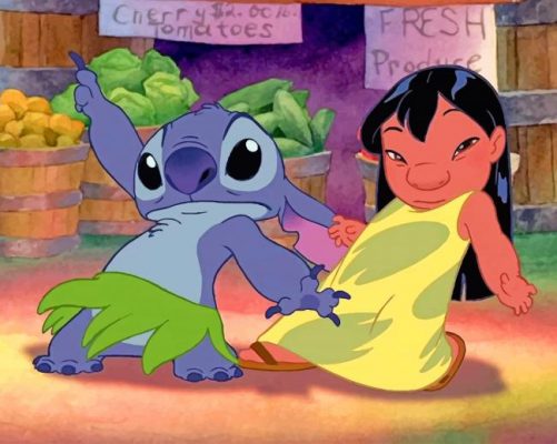 Lilo and Stitch Dancing paint by numbrers