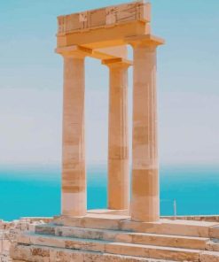 Lindos Acropolis Greece paint by numbers