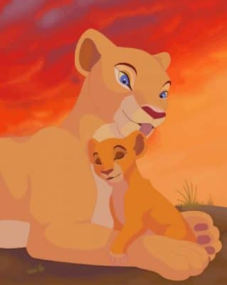 Lion king Nala And Kiara paint by number