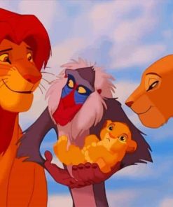 Lion king Simba Nala and Rafiki paint by numbers