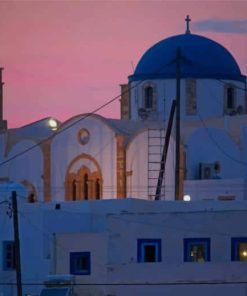 Pink Sky In Lipsi Greece paint by numbers