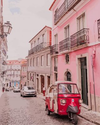 lisbon houses portugal paint by numbers