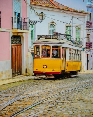 Lisbon Portugal Tram paint by numbers