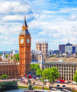 London's Big Ben Tower paint by numbers