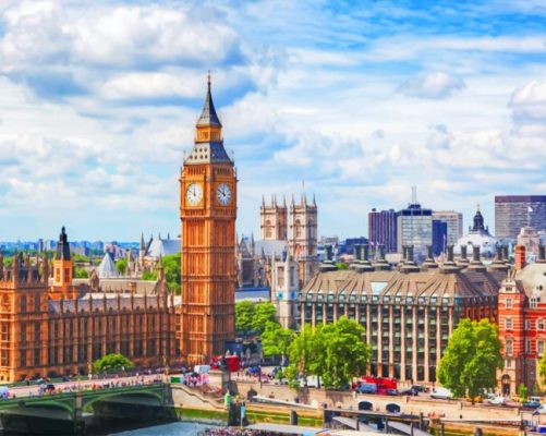 London's Big Ben Tower paint by numbers