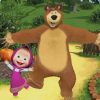 Lovely Masha and The Bear papaaint by numbers