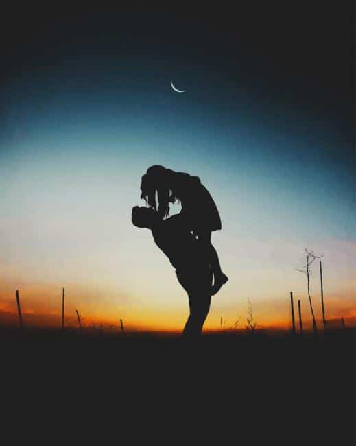 lovers silhouette paint by number
