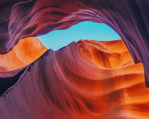 Lower Antelope Canyon Arizona paint by number