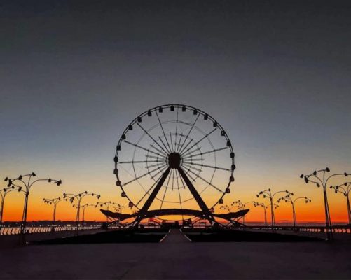 luna park las vegas sunset paint by numbers