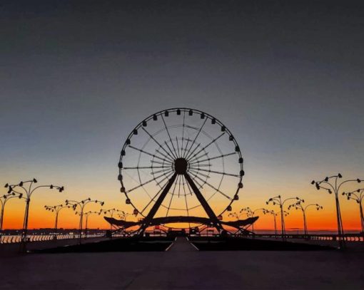 luna park las vegas sunset paint by numbers