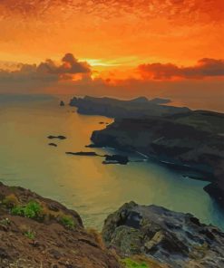 Madeira Island Sunset paint by number