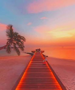 Maldives Sunset paint by numbers