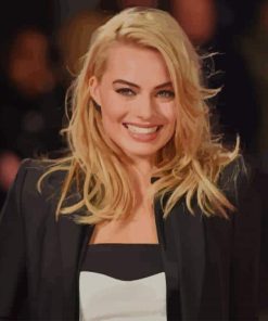 Margot Robbie Cute Smile paint by number