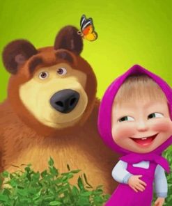 Masha and The Bear paint by numbers