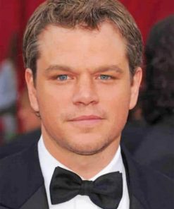 Matt Damon American Actor paint by numbers