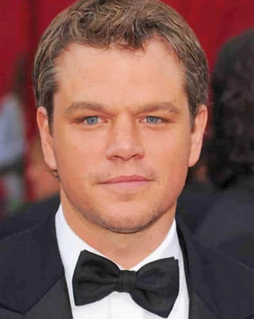 Matt Damon American Actor paint by numbers