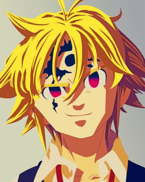 Meliodas paint by numbers