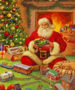 Merry Christmas Santa Claus paint by numbers