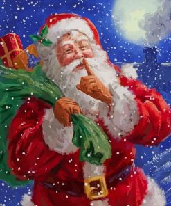 Merry Christmas Santa Claus paint by numbers