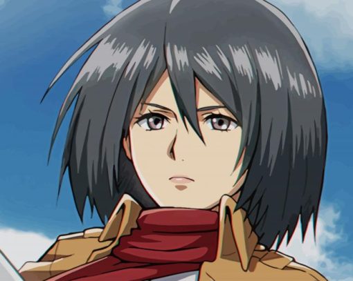 Mikasa Attack on Titans paint by numbers