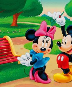 Mickey And Minnie In The Garden