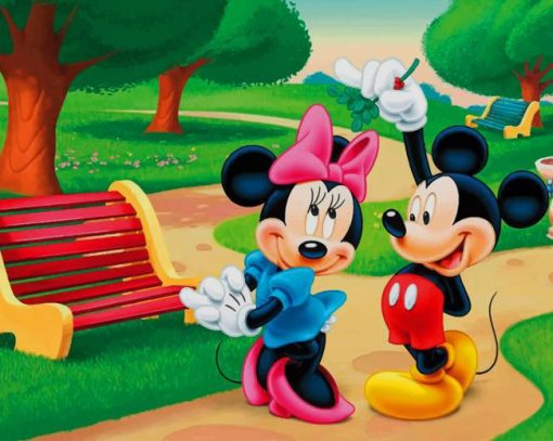 Mickey And Minnie In The Garden