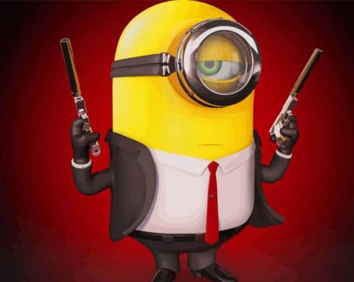 Minion As Hitman paint by number