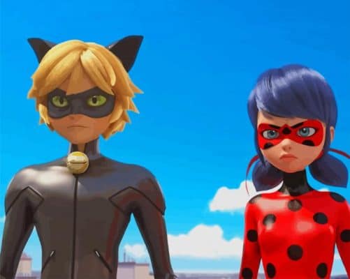 Miraculous Ladybug and Chat Noir paint by numbers