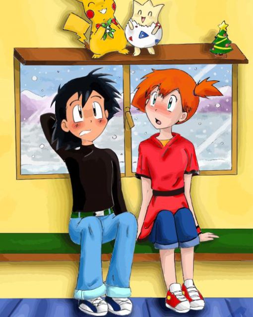 Misty Ash Pokemon paint by number