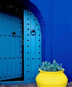 Moroccan Blue Doors paint by numbers