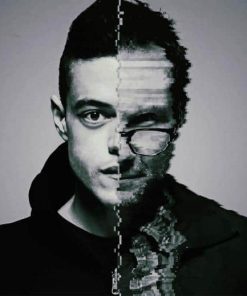 Mr Robot Glitch Art paint by number