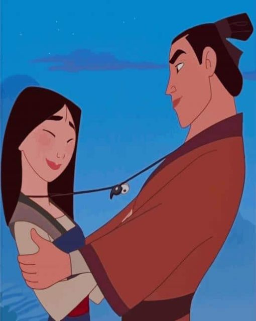 Mulan And Li Shang paint by number