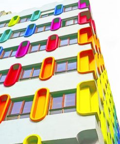 Multi Colored Building paint by numbers