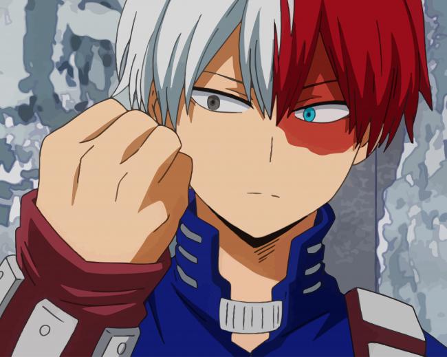 My Hero Academia Shoto Todoroki paint by numbers