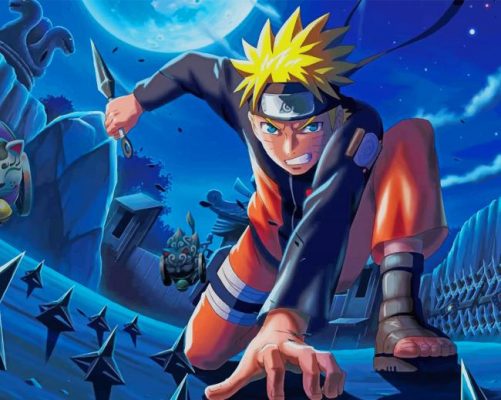 naruto ninja paint by number