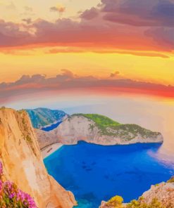 Navagio Beach View Greece paint by numbers