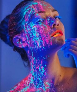 neon girl photography paint by number