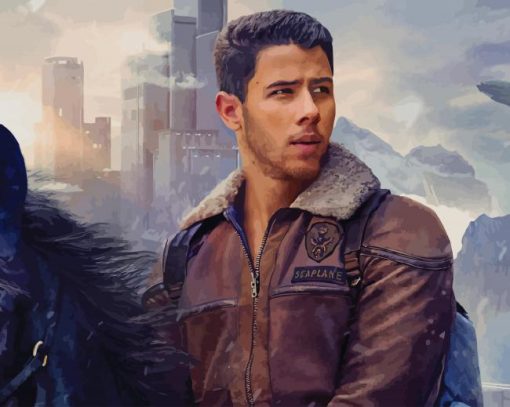 Nick Jonas Jumanji The Next Level paint by number